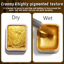 Set de 60 colores de pigmentos de acuarela perlada: kit de pintura sólida metálica portátil para arte - regalo perfecto para artistas, adultos y profesionales, de vuelta a la escuela, útiles escolares