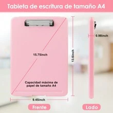 A4 File Organizer Box, A4 Paper Collection And Organization A4 Notepad Folder, Cardboard Paper, Drawing Board, A4 File Board - Pink - View 3