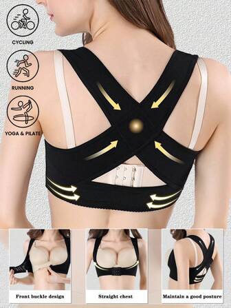 Sports Bra Fitness Invisible Body Shaper Corset Underwear Women Chest Posture Corrector Belt Back Shoulder Support Brace Posture Correction For Health Lingerie