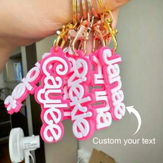سلسلة مفاتيح دمية وردية مُخصصة. سلسلة مفاتيح لوحة اسم وردي ثلاثي الأبعاد. سلسلة مفاتيح بطاقة اسم وردي شخصية. هدية سلسلة مفاتيح دمية اسم أنيقة للفتيات، متلألئة،متينة، ملونة، جذابة، Y2K، كاواييي، مضحكة، أنيقة، مخصصة، شخصية، فريدة، مُخصصة، هدايا مثالية للسيدات، الأصدقاء، الأطفال، للمناسبات الخاصة، هدايا شخصية للنساء/الرجال، سلسلة مفاتيح شخصية، سحابات الحقيبة