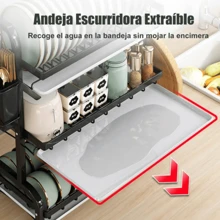 LINMEX 2-Tier Dish Drainer - Black - View 5