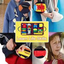1 Stück Montessori Frühpädagogisches Lernspielzeug, sensorisches Aktivitätsentwicklungsboard für Kleinkinder, Vorschul Stille Buch Beschäftigungsboard Tasche, mit Malboard [Verfügt über Kindergeftifikat]