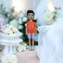 1 peça/2 peças de mini boneca de casal de 14 cm/5,5", acompanha roupas e sapatos de boneca, fantasia de festa para adultos, acessórios para boneca, presente de aniversário, Dia das Mães, presente de Natal, ótimo como lembrancinha de casamento. (Observação: o padrão de algumas roupas pode ser enviado aleatoriamente, mas o estilo é o mesmo.)