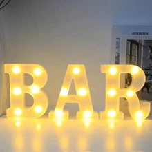 LED Letter Lights, Battery Powered Alphabet Lamps For Bedroom, Birthday Party, Wedding, Home Christmas Decor, Dining Table Decoration, Halloween Gift Hanging Decor