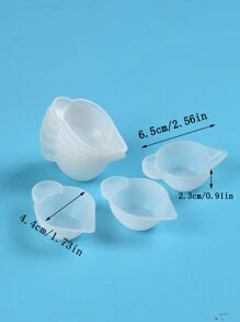10 件装硅胶模具杯分配器，迷你测量混合杯，适用于 DIY 珠宝制作、环氧树脂工艺品