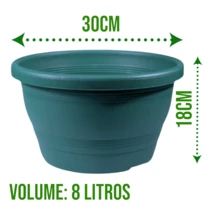 Venice Kit 30cm 8 Liters Home Decoration, Gardens And Balconies Resistant And Durable Material With Different Colors - 墨綠色 - 查看 2