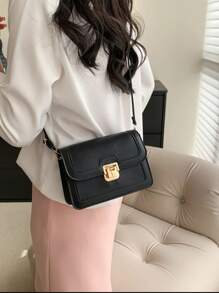Women Solid Color Mini Crossbody Bag, Fashion For Daily Commute