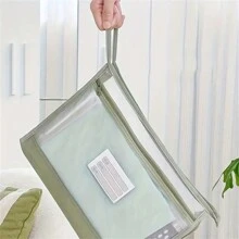 Túi đựng hồ sơ lưới trong suốt khổ A4 có khóa kéo đôi dành cho học sinh, dung tích lớn, túi đựng đồ học tập - Màu be - Xem 5
