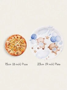 68 Piece Set,Made Of Materials, Including Disposable Paper Plates, Pink Blue Goodnight Bear Themed Paper Plates, 7-Inch Paper Plates, 9-Inch Cardboard, Disposable Party Plates, Materials, Paper Plates, Party Accessories, Party Decorations, Dessert Plates, Used For Parties, Gatherings, Barbecues, Picnics, Camping, Mother Gifts, Birthday Themed Parties And Cutlery Sets, Plates, Tissues, Paper Cups, Home Decor, Holiday Supplies, Children's Gifts, Disposable Paper Plates