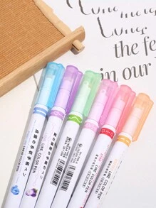 6 Sets Kurven und Kurven Design Filzstifte, Spitzenstifte, gewellte Blumen Textmarker, DIY Kontur Kurvenstifte, geeignet für Handbücher und Zeichnungen, Schüler Textmarker, Stifte für Kinder, Jugendliche und Erwachsene, Lehrer Marker, Lern-Utensilien für Grund- und weiterführende Schulen sowie Universitäten