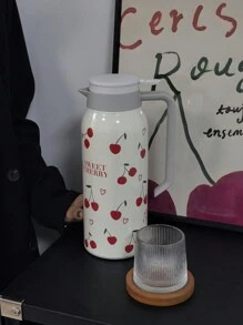 1pc 1500ml/50.74oz Cherry Heart Series, Bình thủy tinh cách nhiệt chân không hai lớp bằng thép không gỉ, thích hợp cho văn phòng, gia đình, ngoài trời, nhà hàng, quà tặng ngày lễ và sinh nhật - Nhiều màu - Xem 1