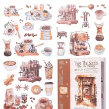 Journaling Sticker Book, 50 Sheets Scrapbook Stickers, Junk Journal Supplies, Pre-Cut Aesthetic Washi Materials, Watercolor Scrapbooking For Adults, Decorative Ephemera Bullet Planner Arts Craft