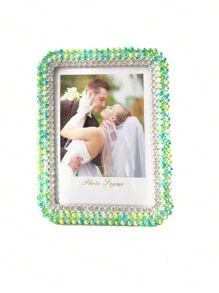 4 件/套 6 英寸、7 英寸、8 英寸、10 英寸 A4 白色和彩色珍珠水钻塑料相框，桌面，圆角，简约，1 件随机图片插入 - 彩色 - 查看 19