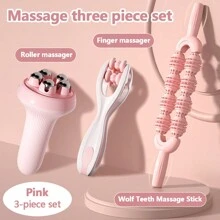 3 件滚轮按摩工具，双滚轮手指按摩器，带刺按摩滚轮，放松小腿、大腿、腹部、腰部、关节、手部和手指疼痛的肌肉 - 彩色 - 查看 12