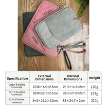 7-8英寸/9-11英寸/12.9-13英寸平板电脑保护套，兼容苹果、Galaxy Tab、Kindle、安卓平板电脑，防水，带提手和前袋，粉色 - 粉色 - 查看 9