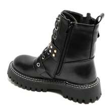 Bottines à la mode, polyvalentes, décontractées, à semelle épaisse et réglables - Noir - Voir 3