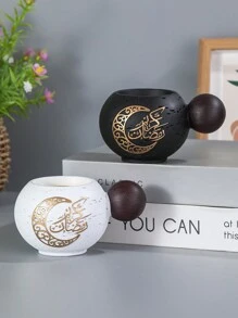 1pc New Double Ball Heat-Resistant Resin Incense Burner, Suitable For Home Decor, Office, Festivals, Yoga Studios, Can Be Used As Festival Gifts, Festival Decorations Gifts, Festival Decorations Decorations, Living Room Accessories Birthday Graduation E-I-D