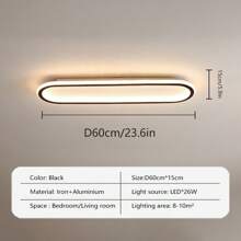 Modern LED Ceiling Lamp Home Decor Fixtures Minimalist Ceiling Lights Decoration Fixtures Simplicity Ceiling Lamps Luxury Home Decor Warm White/Cool White 2700-3500K /5500-6000K Aluminium/Silica Gel Ceiling Lights Black