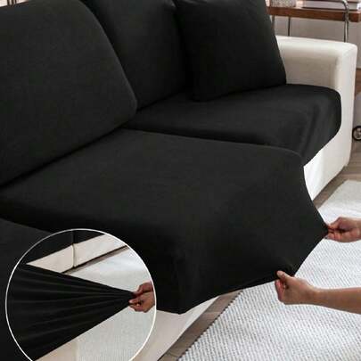 1pc Modern Minimalist Stretch Sofa Cover, Made Of Polyester Fiber, Machine Washable, Protects Sofa From Dust And Dirt, Suitable For All Seasons, Removable & Washable Slip-On Sofa Cushion Cover
