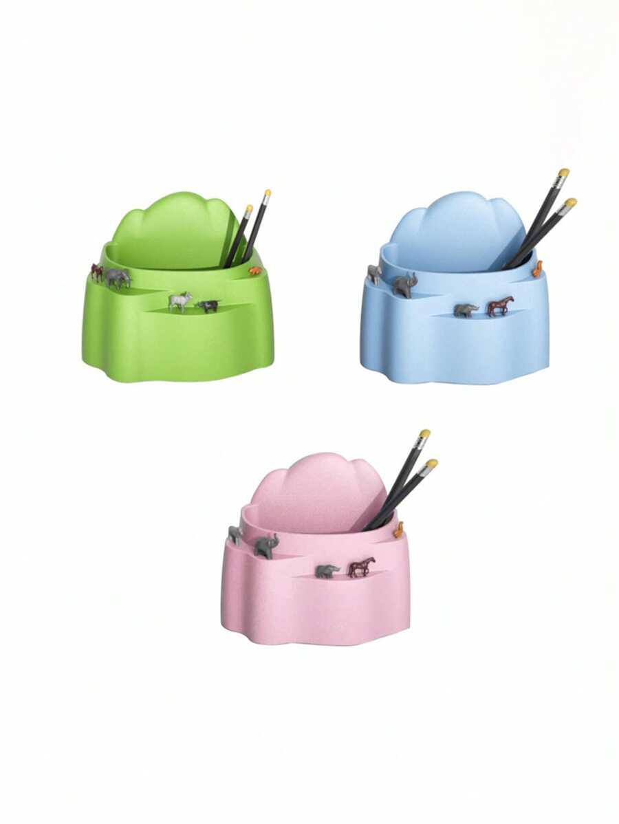 1 件山形桌面文具收纳盒，多功能笔筒，学生笔架，办公室收纳盒 - 彩色 - 查看 1