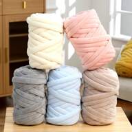 500g 1 pezzo di filato velour molto spesso e grosso per lavori a maglia, filato per intrecciare, creare coperte, tappeti, filato gigante fai da te per realizzare coperte a maglia