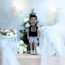 1 peça/2 peças de mini boneca de casal de 14 cm/5,5", acompanha roupas e sapatos de boneca, fantasia de festa para adultos, acessórios para boneca, presente de aniversário, Dia das Mães, presente de Natal, ótimo como lembrancinha de casamento. (Observação: o padrão de algumas roupas pode ser enviado aleatoriamente, mas o estilo é o mesmo.)