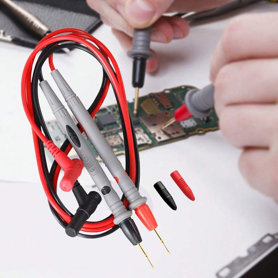 1pc 1000V 20A Universal Digital Multimeter Probe Test Leads For Multimeter Feelers Multimeter Wire Cable Pen Tip - Multicolor - View 1