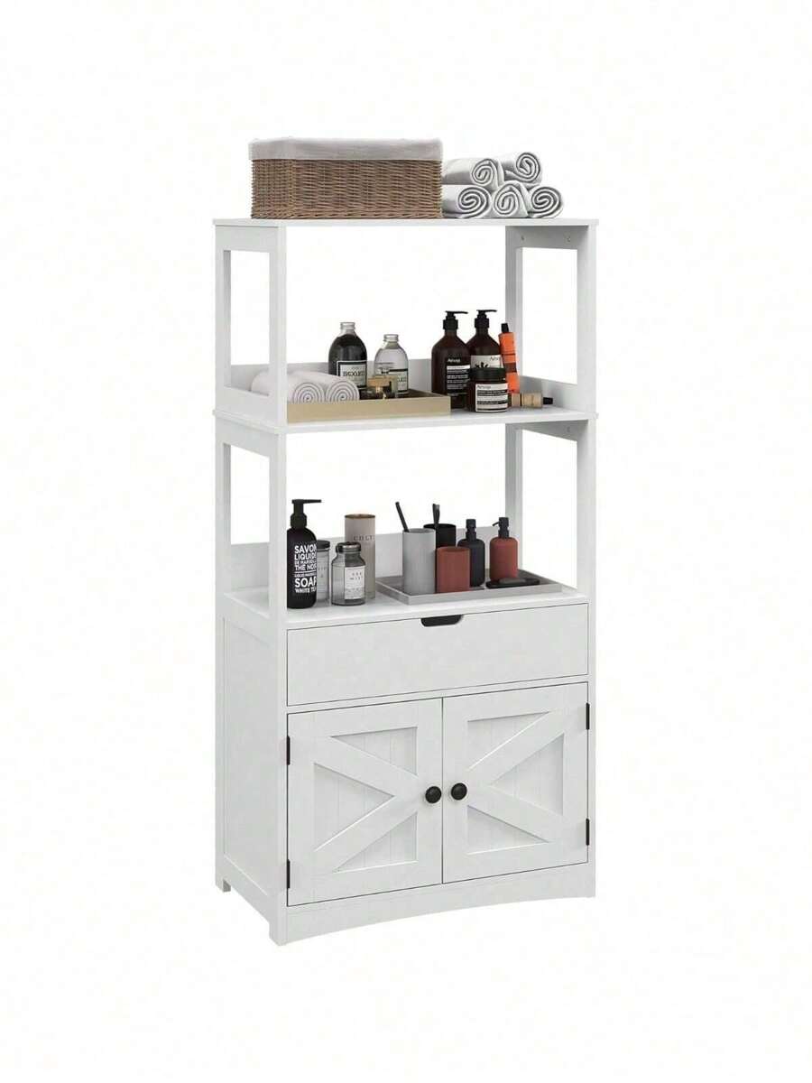 Farmhouse Bathroom Floor Linen Bathroom Storage