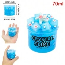 70ml 果冻立方体松脆蓬松史莱姆套装，带冰淇淋饰物 - 柔软不粘的水晶史莱姆，适合男孩女孩的工艺品感官可爱玩具生日派对礼物，适合孩子的圣诞礼物，Elmer's 胶水 - 彩色 - 查看 13