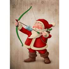 1 件卡通可爱圣诞老人海报快乐圣诞老人帆布画墙壁艺术适合可爱儿童客厅家居装饰圣诞礼物无框架 - 彩色 - 查看 30