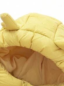 Balabala Boys' & Girls' Thick Puffer Jacket Cute Hooded Outerwear For Winter 2024