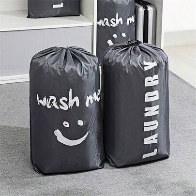 1pc Pattern Drawstring Laundry Bag - Durable, Large Capacity, Machine Washable Storage Bag, Suitable For University Dormitories And Home Use