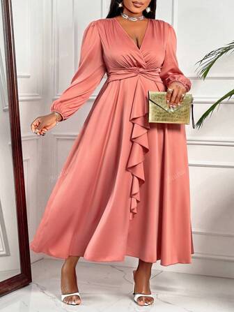 pois saten summer dress