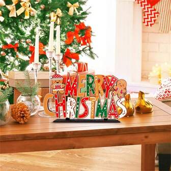 姜饼圣诞装饰品、圣诞快乐餐桌摆件、姜饼人木质圣诞挂饰、节日派对用品、节日礼物、必备节日装饰品、圣诞树挂件、完美节日礼物