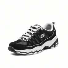 Skechers D'lites Vintage Black & White Panda Sneakers, Casual Shoes With Height Increase & Slimming
