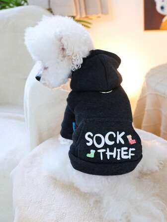 1pc Pet Clothes For Dogs & Cats, Cute Hoodie Sweatshirt With Pocket Design For Small Puppy/Kitten, Suitable For Autumn/Winter