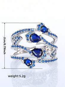 1 Chiếc nhẫn Cubic Zirconia tuyệt đẹp dành cho phụ nữ dùng để trang trí tiệc cưới, kỷ niệm ngày đính hôn, quà tặng ngày lễ tình nhân - 1 # - Xem 8