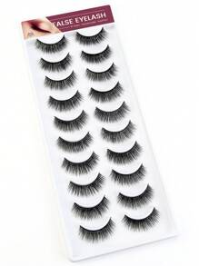 MAGEFY 10 Cặp Lông Mi Giả CC Curl Manga Fluffy Mi Giả Mink Mi Giả Mỏng, Dài Và Mềm Mại, Mi Giả Mink Lộn Xộn Mỏng Dài 8D Bộ Nối Mi Foxy Eye Lifting Look Bộ Lông Mi Toàn Bộ Làm Dài Và Làm Dày Góc Ngoài Của Mắt Trang Điểm Làm Đẹp Sử Dụng Hàng Ngày Du Lịch, Mắt Thanh Mảnh Tự Nhiên, Cong Và To, Dành Cho Phụ Nữ Sử Dụng Du Lịch, Tiệc Tùng, Tiệc Tùng Hoặc Quà Tặng Cho Phụ Nữ & Trẻ Em Gái ﻿ - Mi tự nhiên - Xem 5