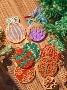 1 件圆形吊坠环氧树脂模具手工饰品钥匙扣项链硅胶模具石膏香薰石家居装饰圣诞 DIY 模具 - mold - 查看 7