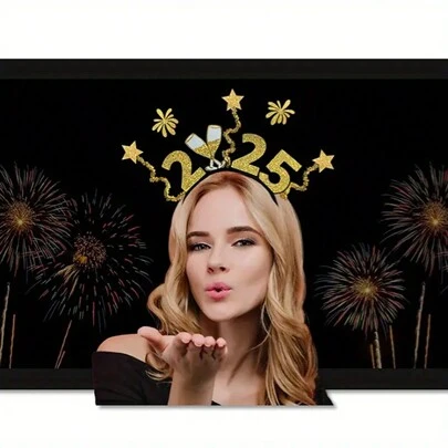 2025 新年烟花头带，时尚弹性发饰，适合节日庆祝和拍照道具