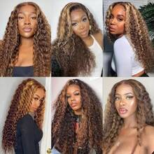 PAZAT Curly Wave 13x4 HD Lace Frontal Wig Brazilian Transparent 13x4 Lace Front Human Hair Wigs For Women Pre Plucked Cury Hair Short Bob Wigs(8-14inch)