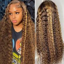 PAZAT Curly Wave 13x4 HD Lace Frontal Wig Brazilian Transparent 13x4 Lace Front Human Hair Wigs For Women Pre Plucked Cury Hair Short Bob Wigs(8-14inch)