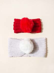 亲子发箍 圣诞发箍 圣诞配饰 圣诞礼物 毛球发箍 红色发饰 圣诞快乐 拍摄道具 - 彩色 - 查看 15