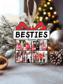 Customized Besties Photo Christmas Ornament 2024, Personalized Best Friend Forever Xmas Ornament, Picture Soul Sister BFF Bestie Ornament, Personalized Besties Ornament Christmas Add Picture,Personalized Gifts, Holiday Gifts, Valentine's Day, Christmas, Personalized Decorations