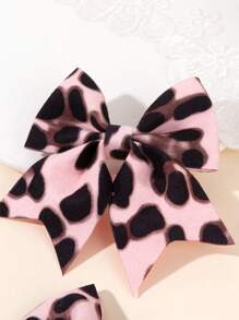 2 piezas de pinzas para el cabello con lazo de estampado de leopardo para niñas, accesorios de tela con lazos para el cabello para niños, accesorios de moda para el cabello para niños pequeños, regalos para otoño e invierno - horquilla de lazo - Ver 9