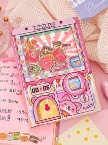 Capsule Machine Design Compact Interesting Mini Notebook, Motivational Text, Stylish Stress Relief Thick Notepad Back To School - one-size - View 6