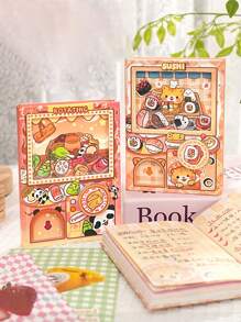 Capsule Machine Design Compact Interesting Mini Notebook, Motivational Text, Stylish Stress Relief Thick Notepad Back To School - one-size - View 2