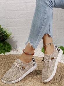 Zapatillas slip-on casuales para mujer, ligeras y cómodas - Caqui - Ver 7