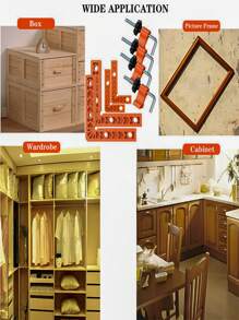 3-Inch 6pcs, 4-Inch 4pcs, 6pcs Clamps Woodworking 90 Degree Square Ruler Set, Home Decor DIY Tools, Suitable For Making Frames, Cabinets, Boxes, Christmas Manual Tool Set/Holiday Party Woodworking Tools