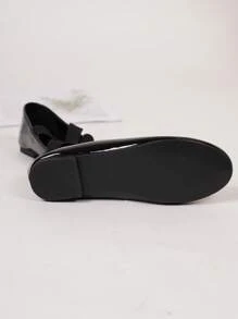 Giày bệt đế thấp mũi tròn Mary Jane quai chéo mùa xuân/thu 2024 mới về, giày ba lê đen cổ điển, giày thời trang thanh lịch đa năng cho nữ - màu đen - Xem 8